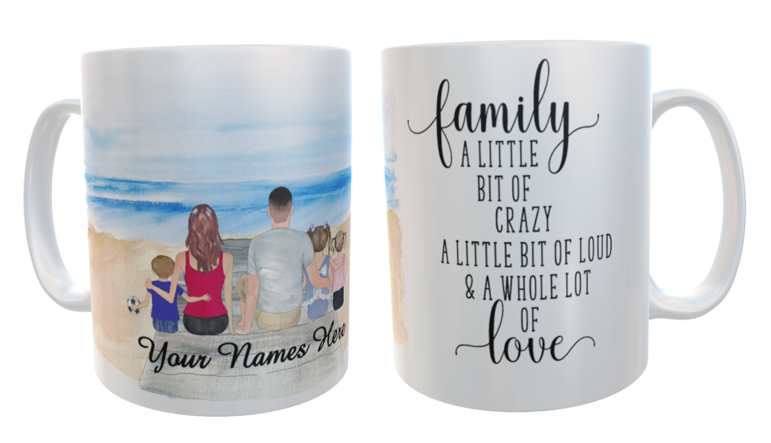 Family Ceramic Mug, Custom design your own family mug - Click Image to Close